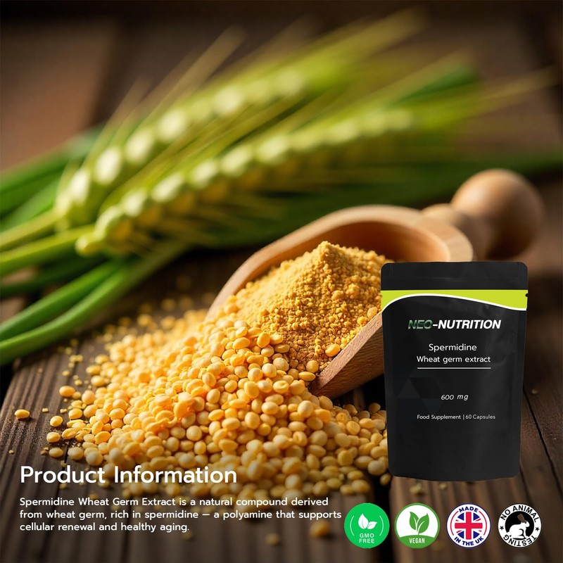 Spermidine Wheat Germ Extract – 600mg per Capsule - 6mg