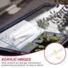 MECCANIXITY Clear Plastic Hinges, Acrylic Hinges Small Hinge 300 x