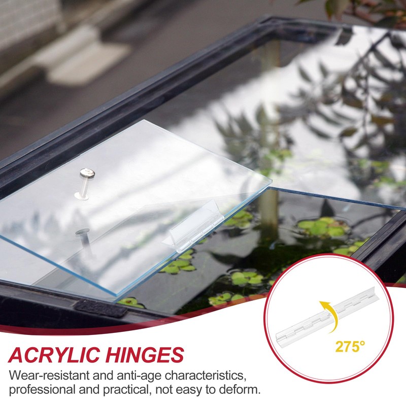 MECCANIXITY Clear Plastic Hinges, Acrylic Hinges Small Hinge 300 x