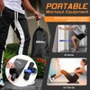 Bilbear Adjustable Nordic Curl Strap with Kneeling Mat,Portable Hamstring for