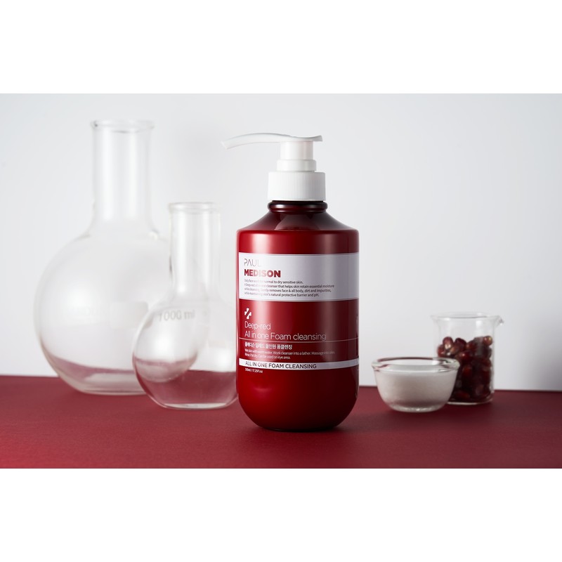 Paul Medison Deep Red Large Capacity All-in-One Foam Cleansing, 510ml,