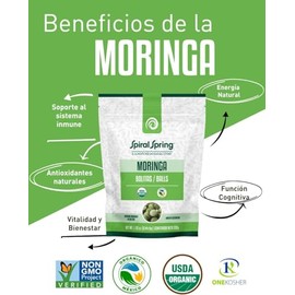 Moringa en Bolitas 200g 100% Natural Pura y Orgánica - Superfood Verde Origen Vegetal, Sabor Herbal - Prepara Smoothies o Jugos.
