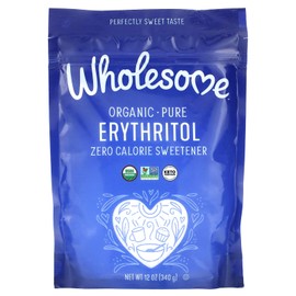 Wholesome Sweeteners 12-Ounce Organic Erythritol Sweetener, Zero Calorie Sweetener, Keto Friendly, Non GMO, Gluten Free & Vegan Sweetener, 1 Pack