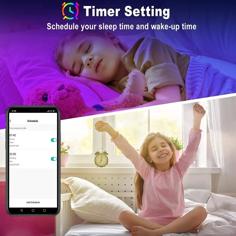 Keepsmile 50ft Led Lights for Bedroom, Bluetooth Smart APP Control
