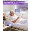 100 Pcs Bedside Commode Liners with Absorbent Pads, Tear-Free Leak-Proof