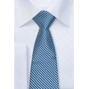 Retreez Wavy Zig Zag Stripe Pattern Woven Men's Tie -