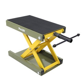 Pro-Lift Motorcycle Scissor Jack Lift – 1100 LBS Capacity, Wide Deck, Hoist Crank Center Stand, Steel Dirt Bike Stand Scissor Lift Jack for Sports Bike, ATV, Cruiser Bike, Touring Motorcycles