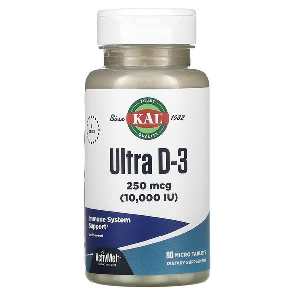 Ultra D-3 tasteless 250mcg (10000IU) 90 micro tablets / 울트라