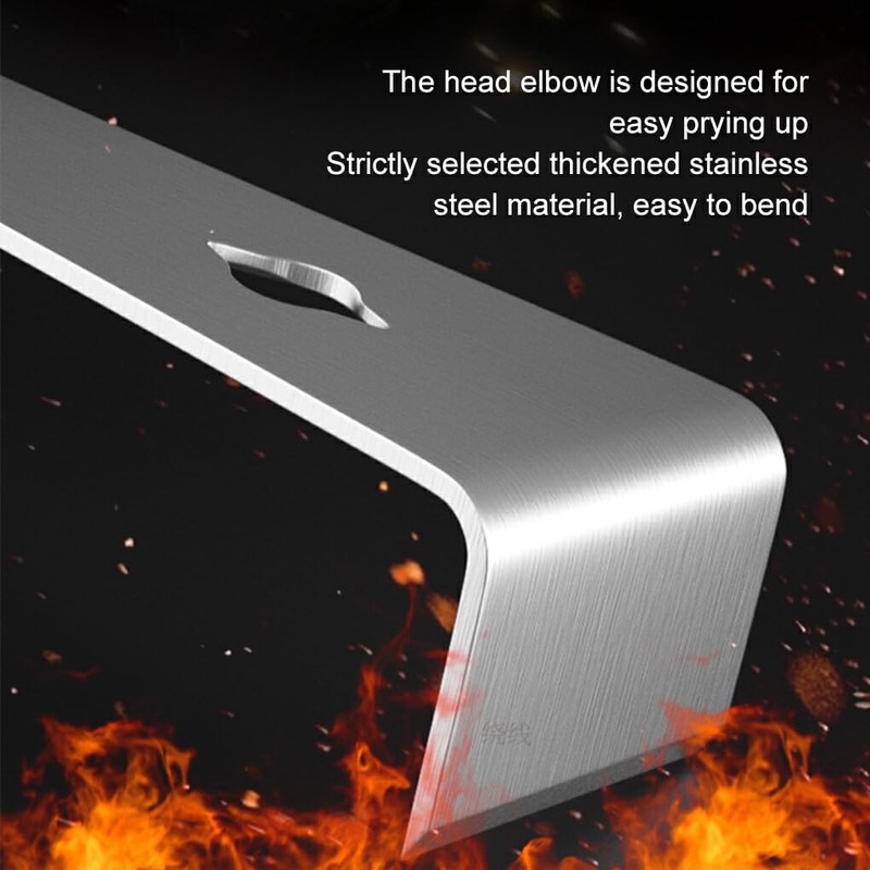 AIXXCUVQ 2pcs/Set Pocket Pry Bar Stainless Steel Flat Bar for