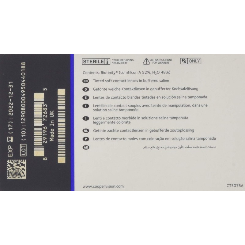 Biofinity 1 month spherical 1010145C00000410