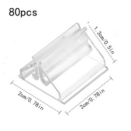 JINXIAN 80 Pezzi Porta Etichette Trasparente Riutilizzabile Porta Menu da Tavolo Porta Carte da Gioco Supporti per Carte in Acrilico