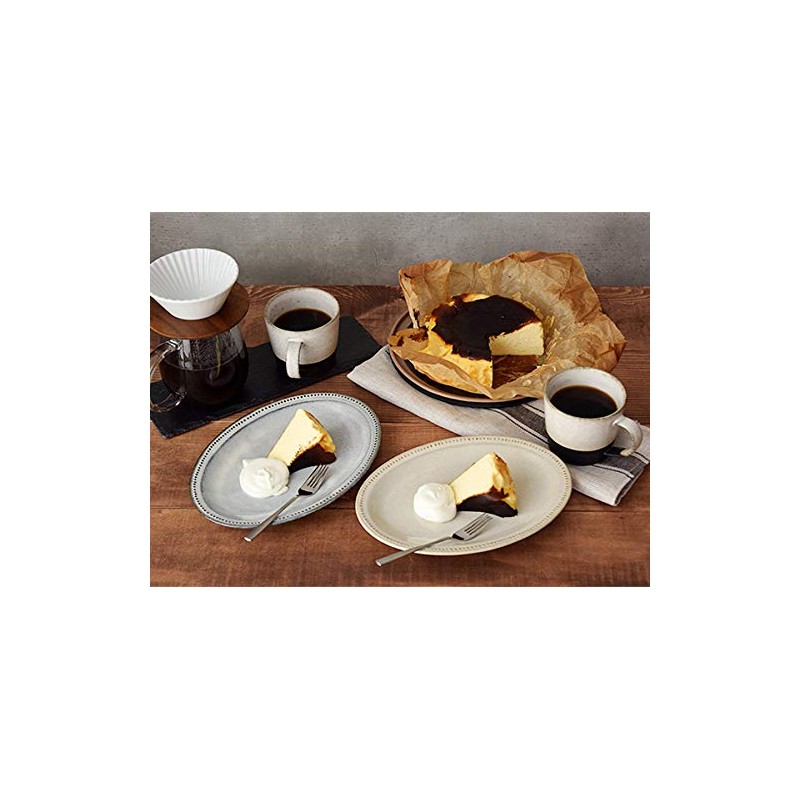 ic-022-01 Tableware East Dot Oval Plate, 9.4 inches (24 cm),