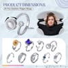 Highergo 20 Pcs Fidget Anxiety Rings for Women Alloy Open