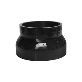 ETL INDUSTRIES ID 3.25" to 3.5", Length 3" Silicone Reducer Straight Coupler Hose, 4-Ply Reinforced Universal Intake Reducer Intercooler Pipe Black