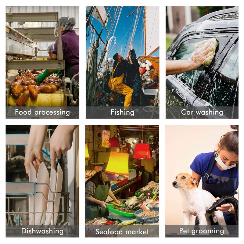 Surblue Waterproof Apron Anticorrosion Work Safe Apron Yellow