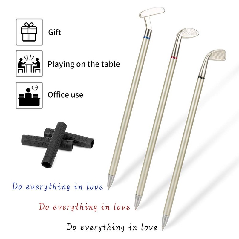 LANTOOZI Golf Pen Set, Mini Desktop Golf Ball Pen, Top