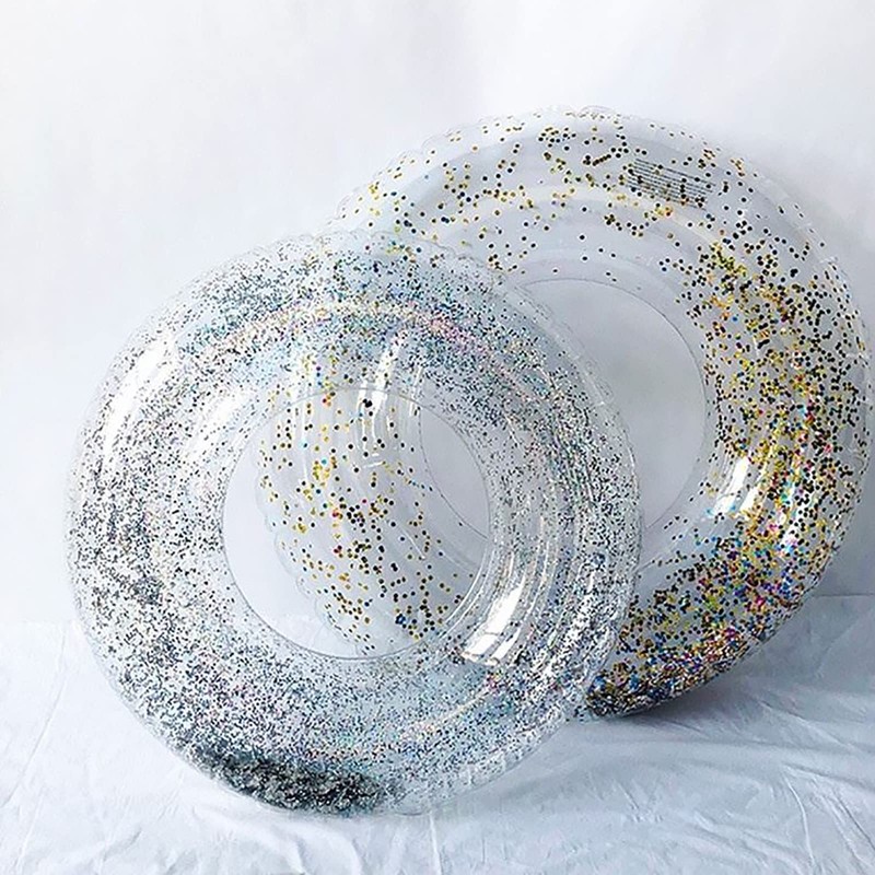 Float, For Kids, Adults, O-Shaped, Glitter, Cute, Thick, For Water