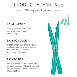 Coloured Eyeliner, Waterproof Liquid Eyeliner All Day Long-Lasting, Red Eye Liner Pen for Eye Makeup – Smooth, Smudge-Proof, Highly-Pigmentedd