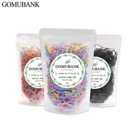 GOMUBANK Large-Capacity Rubber Hair Tie 1ea, Size#$%Color#$%Capacity#$%Easy Cut#$%Spring Hair Tie:General-Black-50g-Pink+Purple-Mixed Set 10ea (L)