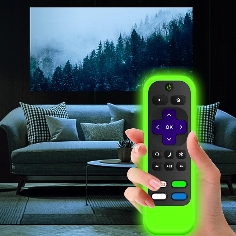 [2 Pack] Silicone remotes Cover case Compatible with TCL/Hisense-Roku Remote&