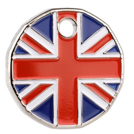12 Sided Union Jack Trolley Token Keyring