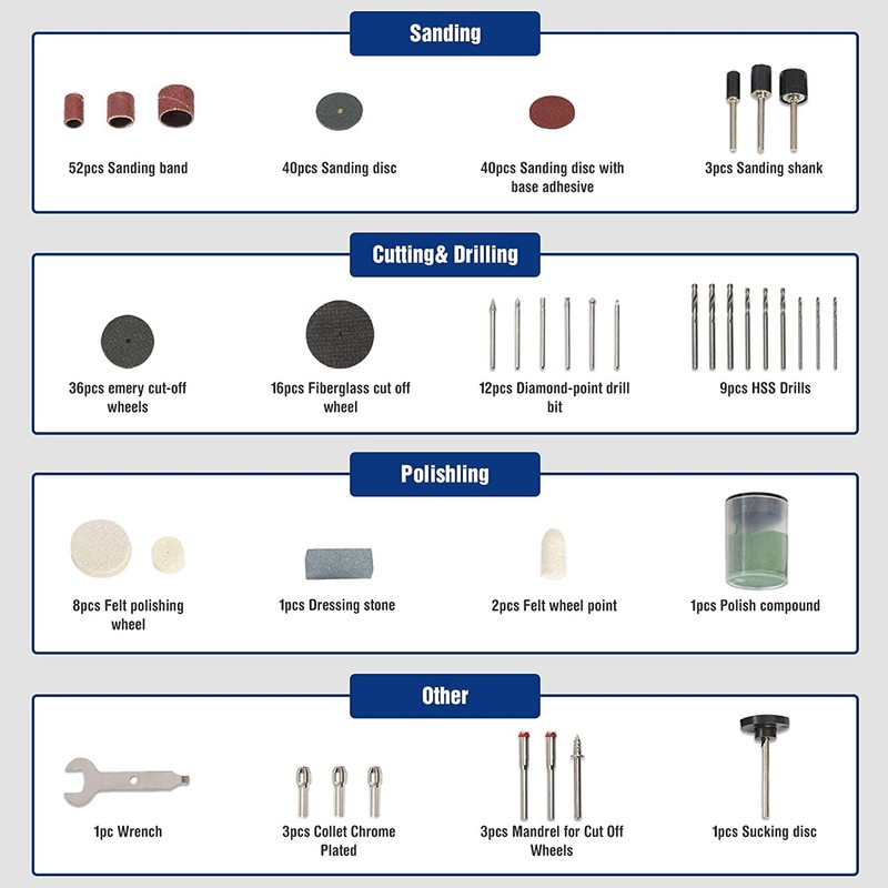 WORKPRO 276-piece Rotary Tool Accessories Kit Universal Fitment for Easy