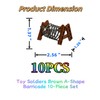 Eastcom WW2 Toy Soldiers Brown A-Shape Barricade 10-Piece Set Compatible