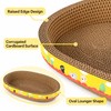 AQVELLO Corrugated Cat Scratcher Bed for Daily Clawing – Oval