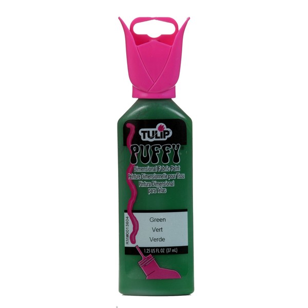Tulip 65106 Dimensional Fabric Paint 1.25oz Puffy Green, One Size