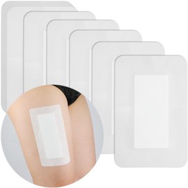 Breathable Knee Replacement Surgery Island Wound Dressing Small Incisions Bordered Gauze Covers with Non-Stick Pad for Knee Inner Thigh Leg Surgery Bandages 4"x6" (Pack of 20)