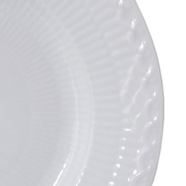 Royal Copenhagen 1128617 1017292 White Fluted Plate, Half Lace, 6.7 inches (17 cm), Flat