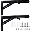 LUCKYBEE 2-Piece Shelf Bracket, L-Shaped, Shelf Support, Bracket, Foldable, Iron,