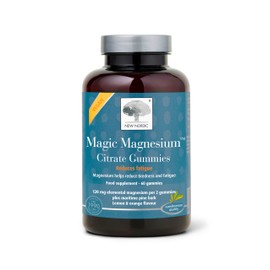 New Nordic Magic Magnesium Citrate Gummies, 1 Month Supply, Magnesium with Maritime Pine Bark Extract, Lemon & Orange Flavour, 60 Count (Pack of 1)