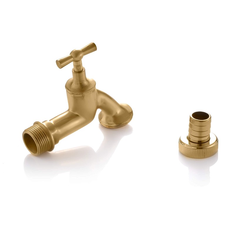 Outdoor Garden Tap Hose Union Bib Tap 3/4" polished Brass