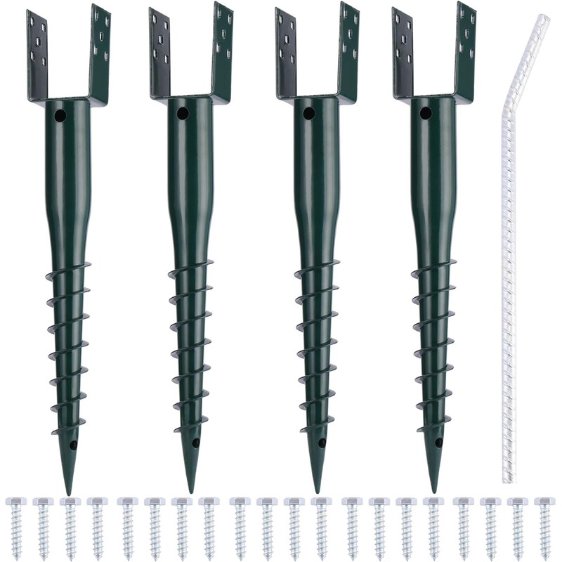 27inch No Dig Ground Screw Anchor Spike – U Shaped