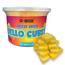 G-Box Freeze-Dried Pineapple Jello Cubes - 2 oz | USA-Made Freeze-Dried Candy| Trending TikTok Snack, perfect for TikTok Trend Items Enthusiasts (Pineapple)