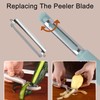 EUZUXU 6 Pcs Peeler Replacement Blade, Multifunctional Peeler, Fruit Peeler,