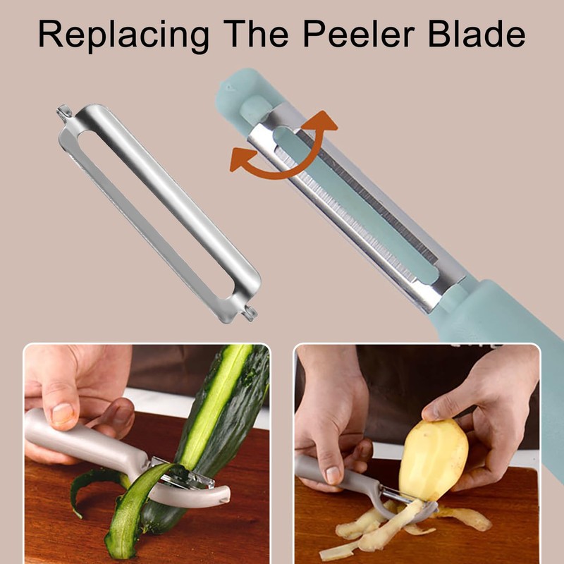 EUZUXU 6 Pcs Peeler Replacement Blade, Multifunctional Peeler, Fruit Peeler,