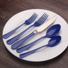 Blue Silverware Set, Bysta 20-Piece Stainless Steel Flatware Set, Kitchen