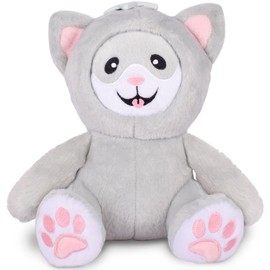 Moodles Purr Kitty Plush Cat 12” with 6 Facial Expressions to Show Your Mood, Soft Sensory Fidget Stuffed Animal, Gift for Toddler and Kids 2+