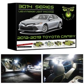 Fyre Flys 12 Piece White LED Interior Lights for 2012-2019 Toyota Camry Super Bright 6000K 3014 Series SMD Package Kit and Install Tool