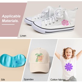 Kigniote Smart Iron On for Cricut Joy Pack of 15, 14 cm x 30.5 cm Plotter Film Textile Flex Film Plotter Textile Iron-On Film for DIY T-Shirt, Fabrics, Clothing, Easy to Cut & Weeding