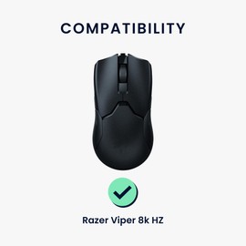 kwmobile Mouse Feet Replacement Compatible with Razer Viper 8k HZ Computer Mouse Skates Sticker - Black