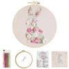 YOUDRN Bunny in Bloom Easter Embroidery Kit for Beginners, Embroidery