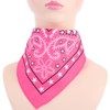 TWAYFEL Hot Pink Bandana Scarf with Star and Pattern Single