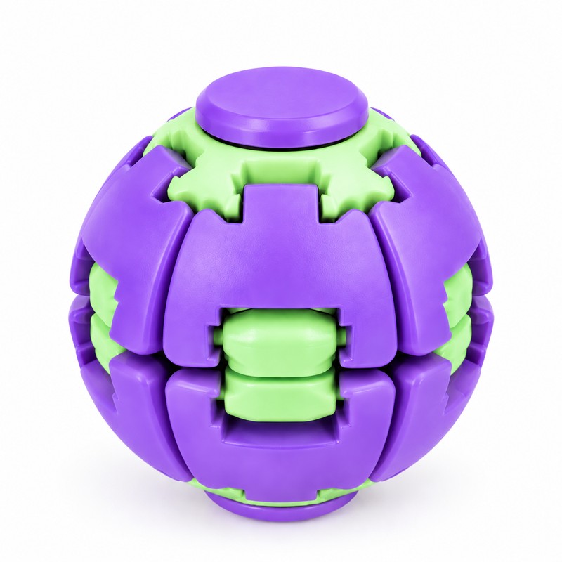 Press-to-Spin Fidget Ball for Teens & Adults – Transformable Spinning