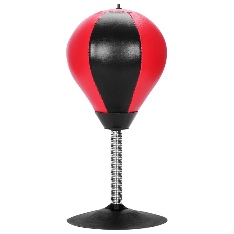 Qchomee Desk Standing Punching Ball Desktop Speed Punch Bag with