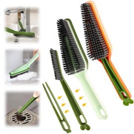 2 x Spaltreinigungsbürste, 4-in-1, multifunktionale Ecken-Reinigungsbürste, Toilettenbürste, Reinigungsbürste für Badezimmer, Haus, Küche, Toilette
