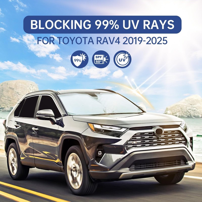 8pcs Car Window Shades for Toyota RAV4 2019-2025, Full Car