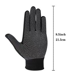 Wesoke Work Gloves, 3 Pairs Safety Protection Gloves for Men Women, Nylon Knitted Stretchy Dotted PVC Glove with Anti-Slip Grip Dots for Construction, Gardening, Mechanic, Warehouse, Industrial